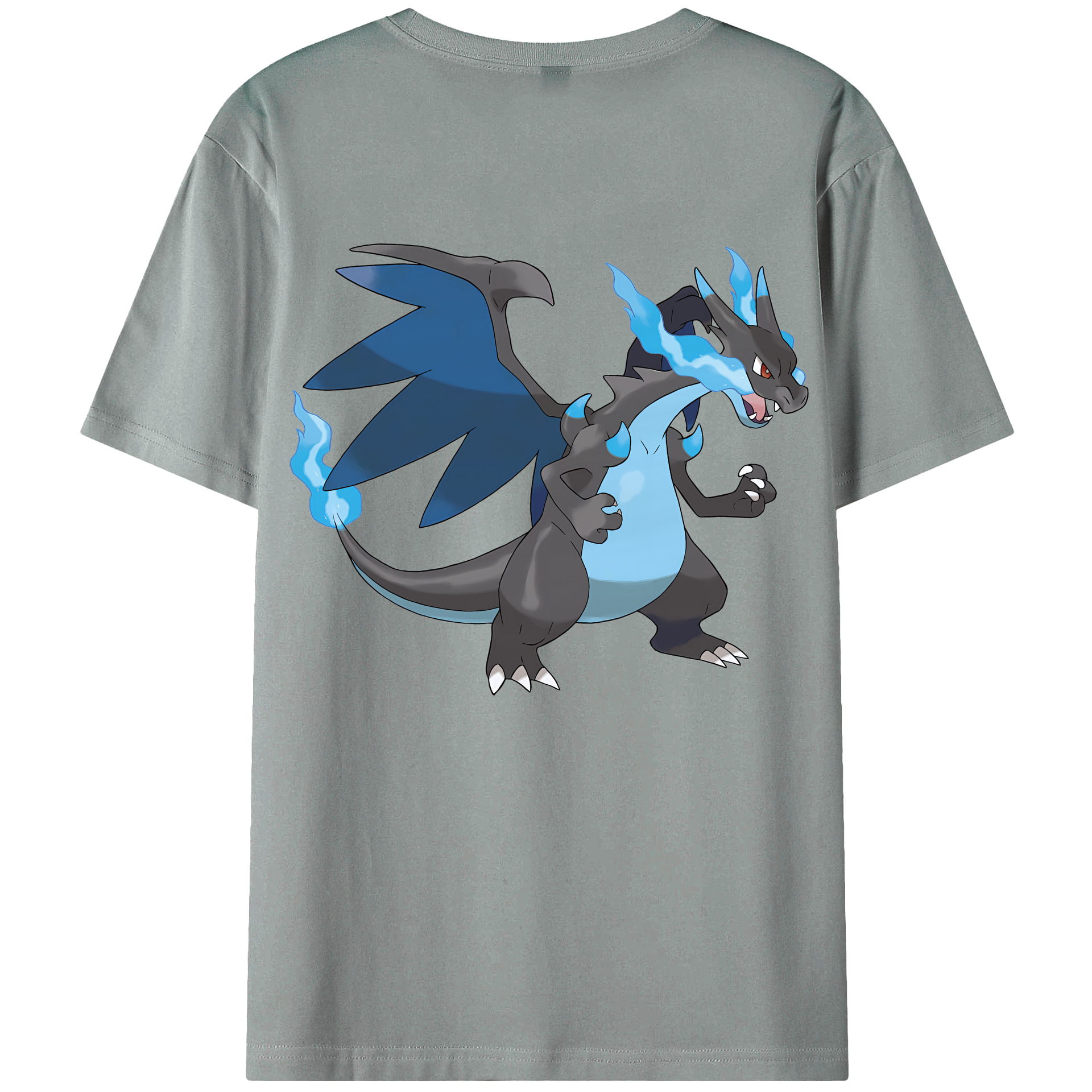 （画像用） ポケットモンスター Pokémon 綿100％ メンズ半袖Tシャツ（バックプリント） 通気性